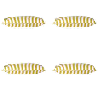 Pack of 4 Dandi Mustard Yellow & White Rectangle Cushion Covers